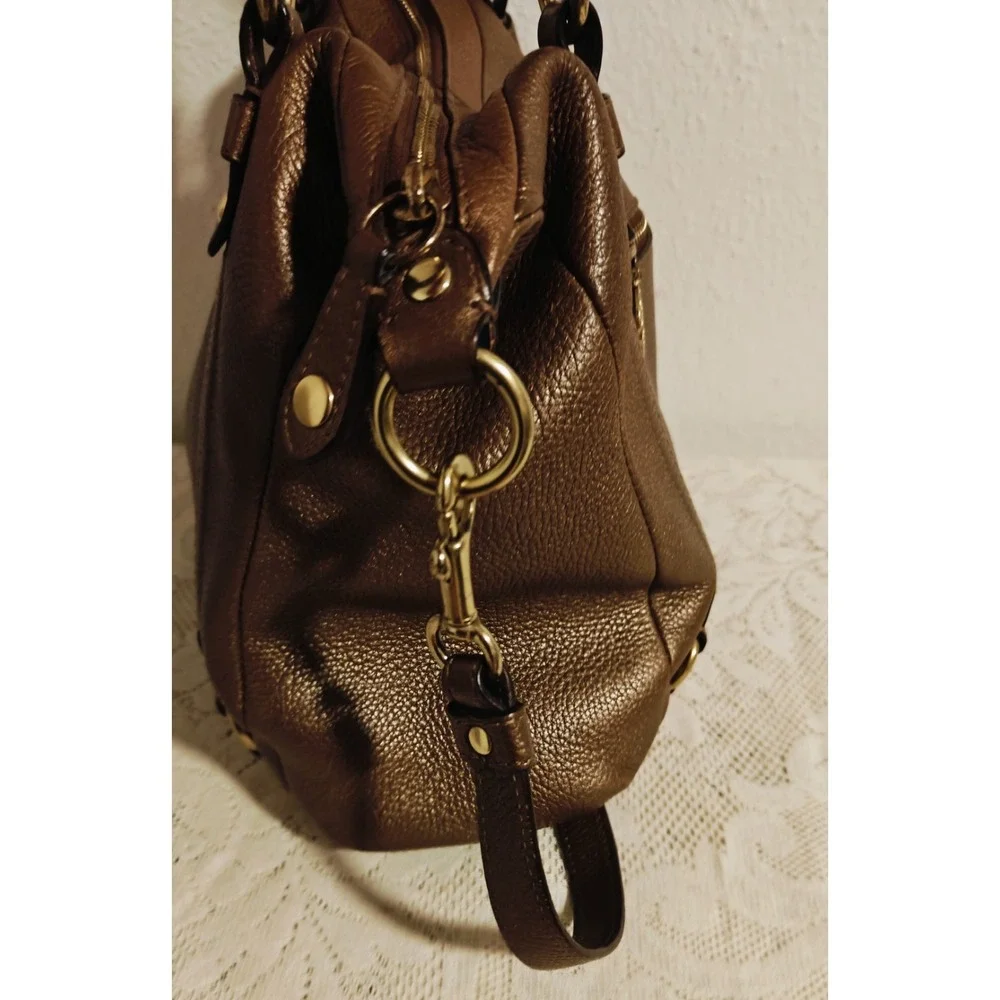 Coach Alexandra Tote/Shoulder Bag Bronze Leather Pre-owned